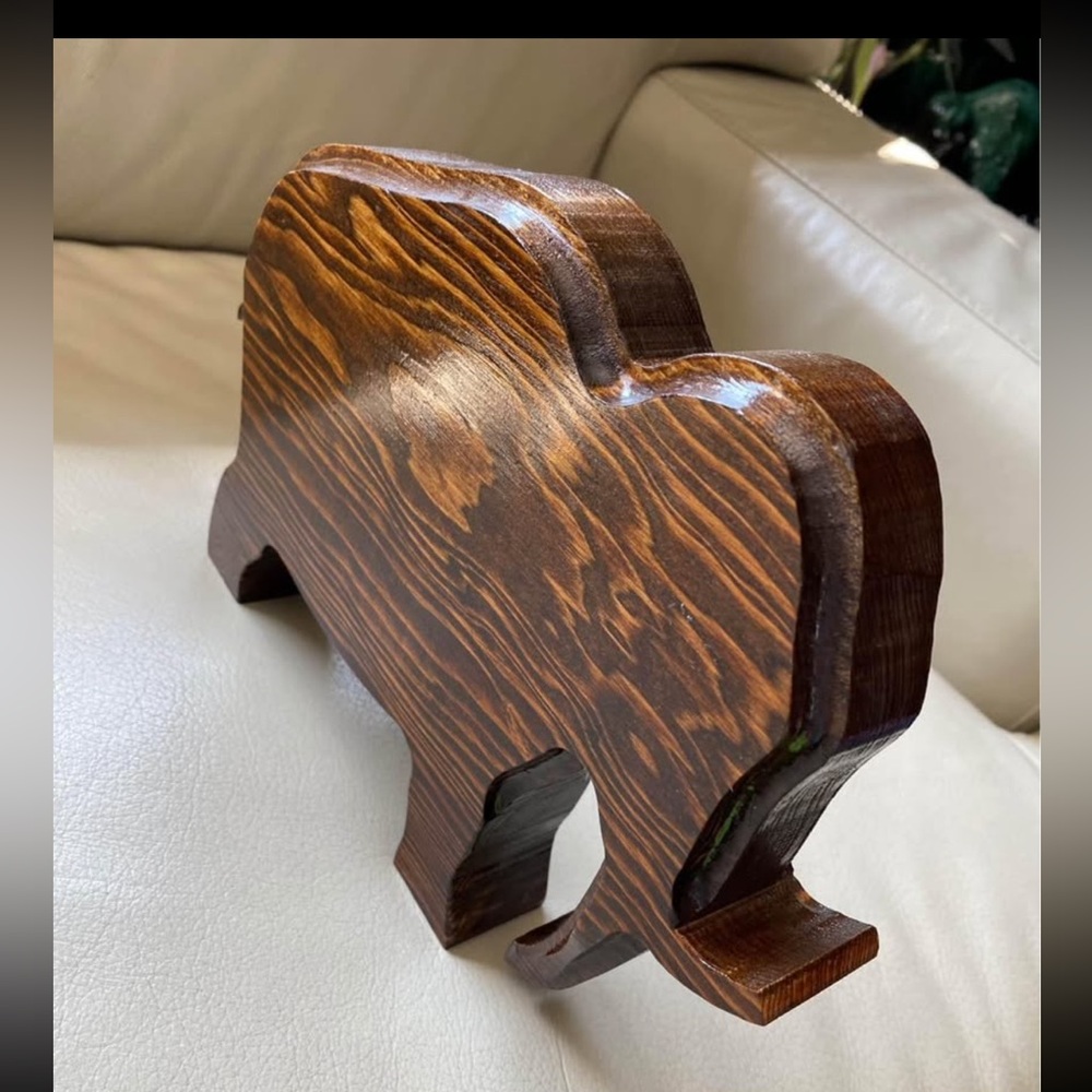 Wooden Elephant Decor accent